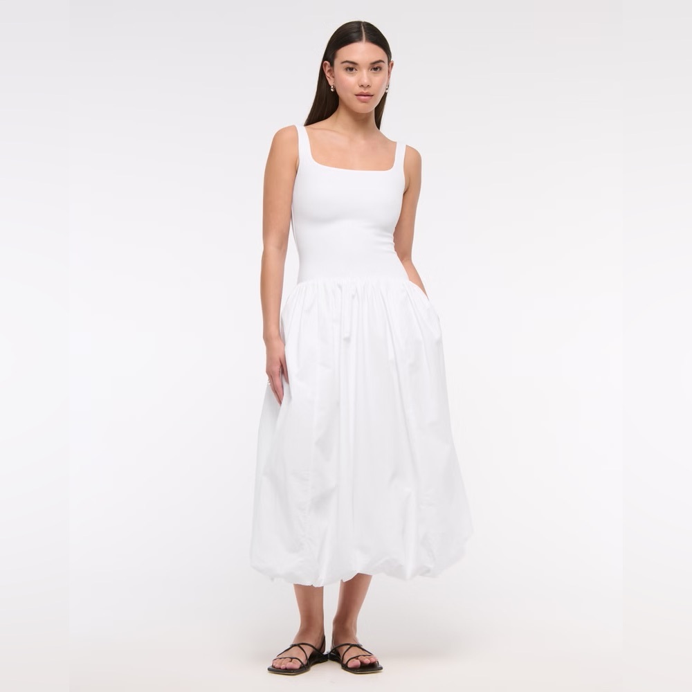 Abercrombie & Fitch White Maxi Dress
